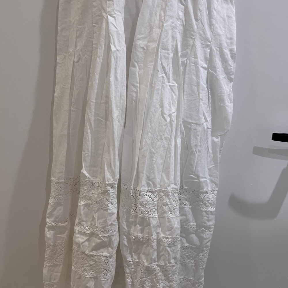 NOT AVAILABLE Loveshackfancy White Cotton Eyelet Midi Edie Dress | Size M Boho - Picture 6 of 9